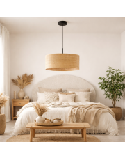 Żyrandol rattanowy do sypialni SINTRA BOHO fi - 40 cm