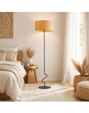 Czarno-beżowa lampa stojąca boho JERSEY BOHO
