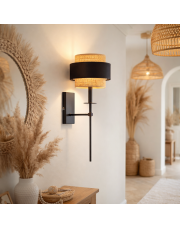 Rattanowy kinkiet pochodnia VADUZ BOHO w stylu boho