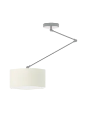 Klasyczna lampa wisząca z abażurem ecru NEWA