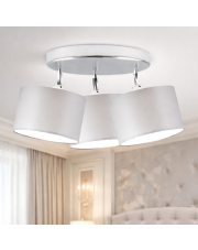 Nowoczesna lampa sufitowa do sypialni DAKOTA 3-punktowa szara