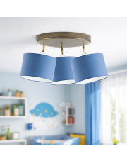 Plafon dla chłopca DAKOTA niebieska lampa sufitowa do pokoju dziecięcego