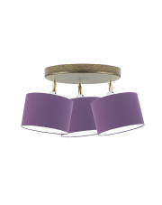 Fioletowy plafon do salonu DAKOTA lampa sufitowa z regulacją kąta padania światła