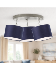 Designerska lampa sufitowa regulowana nad stół DAKOTA z 3 źródłami światła