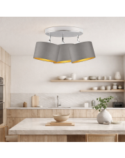 3-punktowy plafon sufitowy do salonu DAKOTA GOLD w stylu skandynawskim