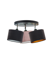 Lampa sufitowa z 3 regulowanymi kloszami DAKOTA VELUR