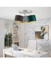 Plafon na 3 żarówki w stylu glamour DAKOTA GOLD lampa sufitowa z regulowanymi kloszami