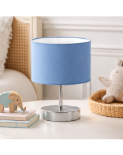 Niebieska lampa nocna dla chłopca AWINION z abażurem