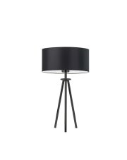 Czarna trójnożna lampka nocna ALTA w stylu loftowym