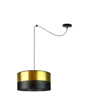Regulowana lampa wisząca do salonu czarno-złota glamour WAIKIKI W1 GLAM