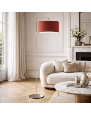 Lampa podłogowa w stylu japońskim BOLIVIA lampa stojąca z abażurem 40 cm do dużego salonu