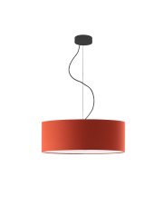 Abażurowa lampa wisząca na lince HAJFA fi - 50 cm - kolor rdzawy