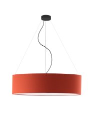 Duża lampa wisząca do salonu PORTO fi - 80 cm - kolor rdzawy
