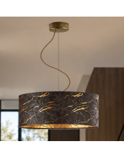 Designerska lampa wisząca nad wyspę kuchenną HAJFA MARMUR fi - 50 cm - kolor czarny