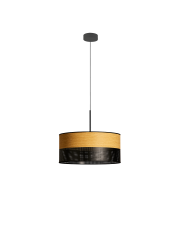 Regulowana lampa wisząca do salonu z designerskim abażurem SINTRA DUAL fi - 40 cm