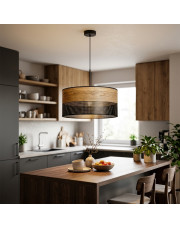 Regulowana lampa wisząca do salonu z designerskim abażurem SINTRA DUAL fi - 40 cm