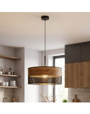 Regulowana lampa wisząca do salonu z designerskim abażurem SINTRA DUAL fi - 40 cm