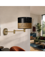 Designerski kinkiet ścienny na wysięgniku BRAGE DUAL regulowana lampa ścienna do czytania