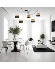Lampa wisząca 5-punktowa czarna WAIKIKI W5 DUAL