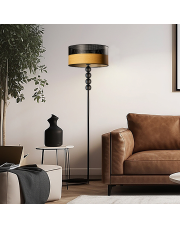 Czarna lampa podłogowa kule BERMUDY DUAL