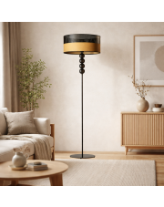 Skandynawska lampa podłogowa do salonu BERMUDY DUAL z ozdobnymi kulami