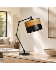Czarna lampka biurkowa z regulacją LED ASMARA DUAL