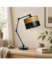 Czarna lampka biurkowa z regulacją LED ASMARA DUAL
