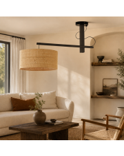 Lampa wisząca sufitowa drewniana do salonu FOGGIA BOHO