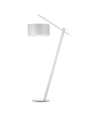 Lampa stojąca drewniana  do sypialni TORINO