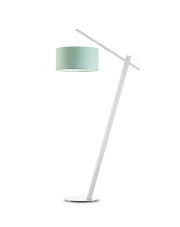 Lampa podłogowa z miętowym abażurem TORINO