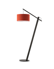 Lampa stojąca na czarnym drewnianym stelażu TORINO