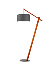 Stylowa lampa podłogowa drewniana TORINO