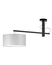 Drewniana lampa wisząca z abażurem FOGGIA