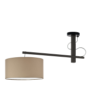 Drewniana lampa wisząca z abażurem FOGGIA