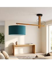 Drewniana lampa sufitowa LED do salonu FOGGIA