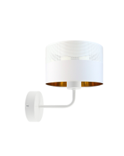 Lampa ścienna typu kinkiet biała ze złotym MODENA GLAM