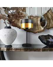 Czarno-złota lampka nocna w stylu glamour NICEA GLAM