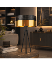 Czarno-złota lampa stołowa na 3 nogach ALTA GLAM w stylu glamour