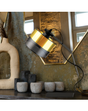 Czarno-złota lampa biurkowa w stylu glamour HAGA GLAM