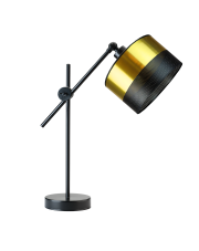 Regulowana lampa biurkowa MALI GLAM w stylu glamour czarno-złota