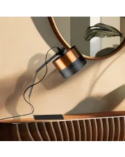 Designerska lampa biurkowa miedziana glamour HAGA GLAM