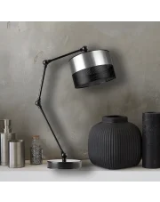 Lampa stołowa glamour do salonu ASMARA GLAM w kolorze czarno-srebrnym