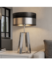 Srebrna lampa stołowa do salonu glamour THOR GLAM