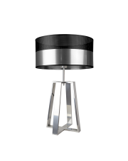 Srebrna lampa stołowa do salonu glamour THOR GLAM