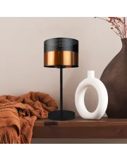 Czarno-miedziana lampka nocna w stylu glamour NICEA GLAM