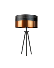 Piękna lampa stołowa do salonu z miedzianym abażurem 30 cm ALTA GLAM