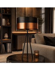 Piękna lampa stołowa do salonu z miedzianym abażurem 30 cm ALTA GLAM