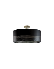 Lampa sufitowa WENECJA GLAM fi - 40 cm - kolor czarny z czarnym ażurem