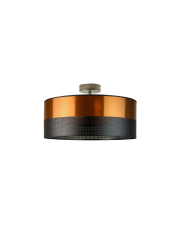 Lampa sufitowa WENECJA GLAM fi - 40 cm - kolor miedziany z czarnym ażurem