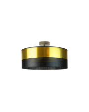 Lampa sufitowa WENECJA GLAM fi - 40 cm - kolor złoty z czarnym ażurem